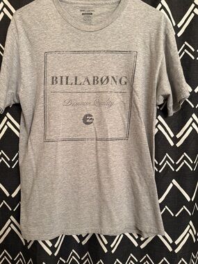 Billabong Heather Gray Short Sleeve Logo Tee